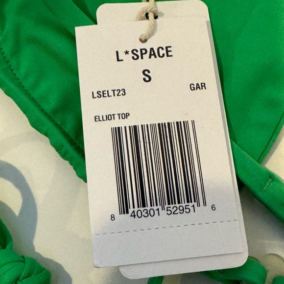 L*Space Green Elliot Bikini Top NWT Size Small - Picture 4 of 9